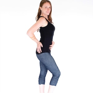Yoga dance capri pants elven festival clothing - ARTEMIS CAPRIS - bellydance, bloomers, cropped, ruched legs