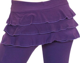 Cotton Lycra Ruffle Bustle Skirt – Yoga Cover-up, Festival Clothing