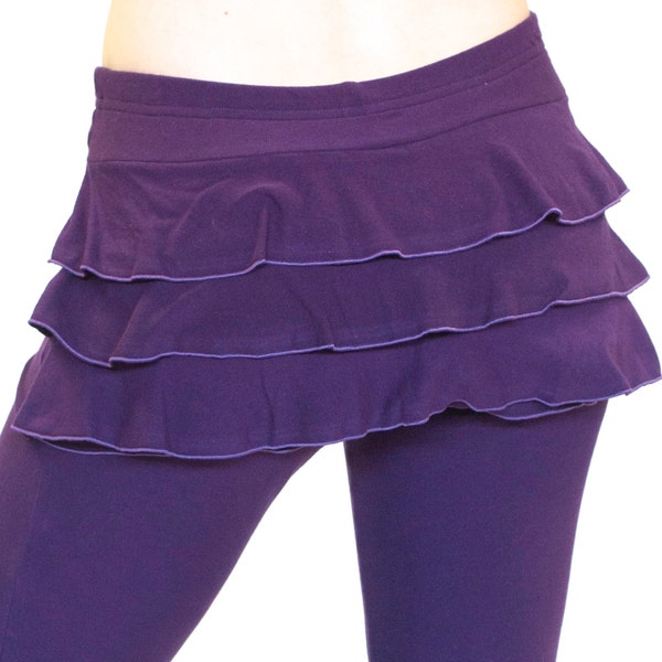 Dance and Yoga Coverup Mini Skirt -  BUSTLE SKIRT - ruffle skirt, yoga skirt, festival clothing