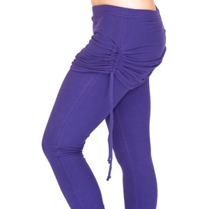 Womens Yoga leggings with adjustable skirt, Ruched Leggings - ROCKSTAR LEGGINGS - festival and dance clothes