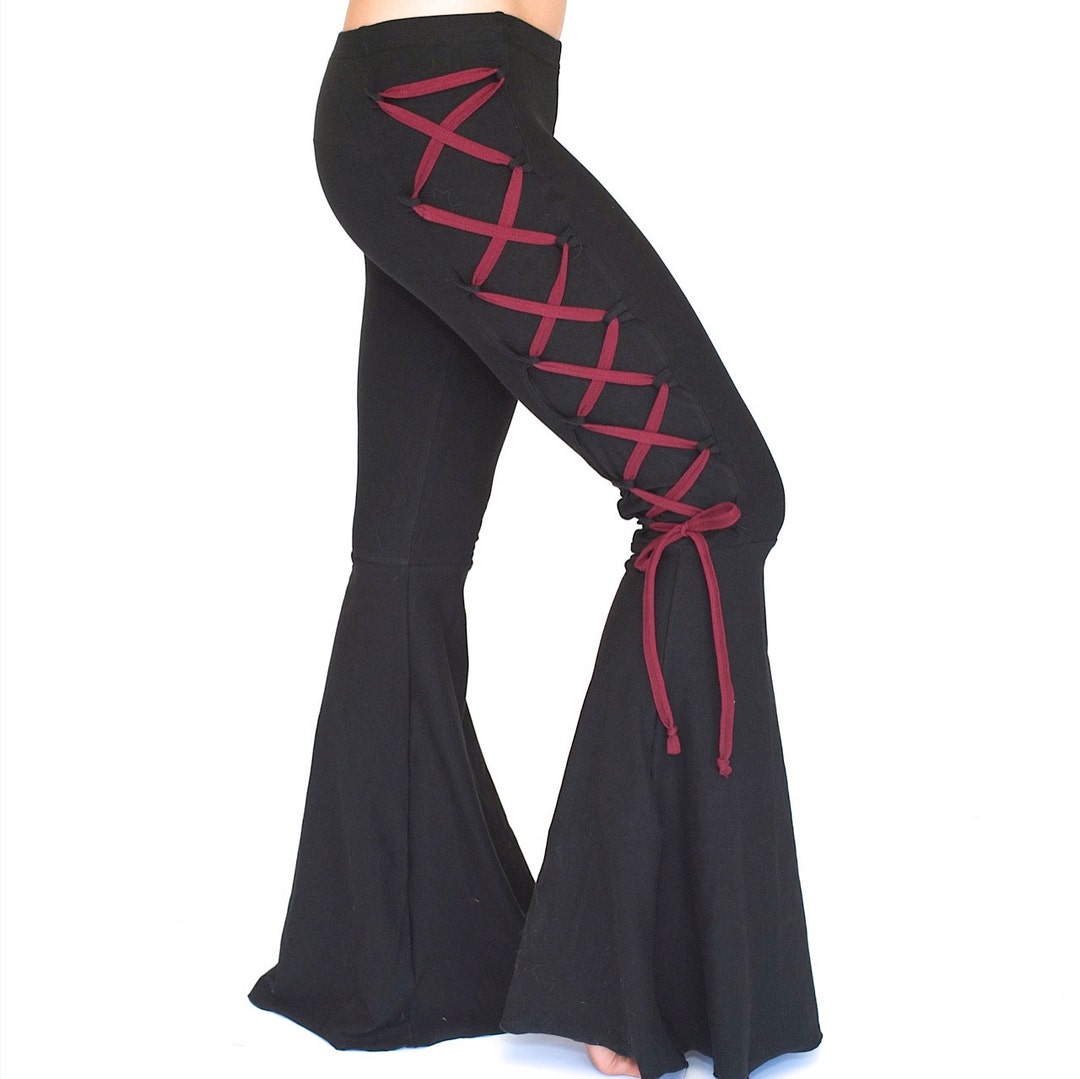 Sexy Corset Flared Dance Yoga and Hooping Pants With Lacing - Etsy