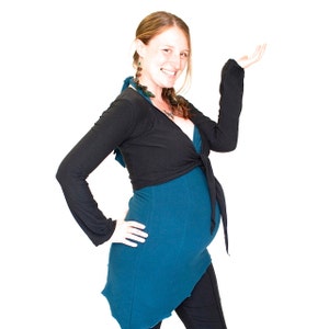 Maternity Clothing - Bellydance and Yoga Tie Top - BARDOT TOP - choli, dance wear, festival, shrug