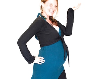 Maternity Clothing - Bellydance and Yoga Tie Top - BARDOT TOP - choli, dance wear, festival, shrug