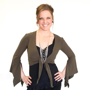 Bellydance and layering Top - WING TOP - wrap top, dance wear, festival clothing, choli