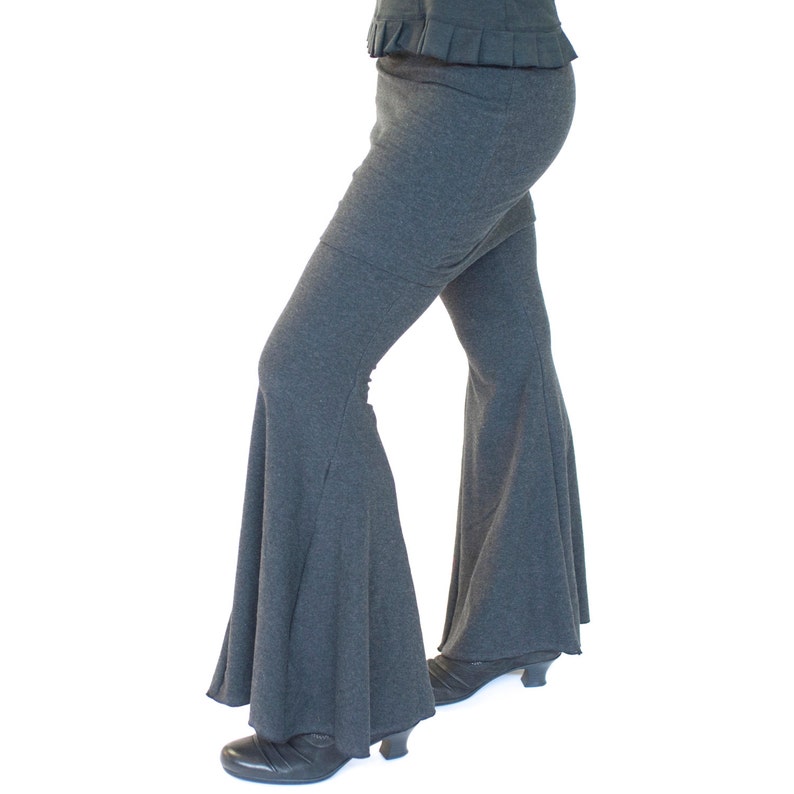 Womens Flare Yoga Pants W/ Long Attached Skirt Flare Etsy UK