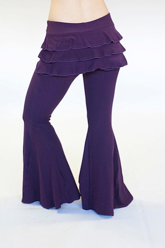 Womens Ruffle Pants With Attached Ruffle Skirt, BUSTLE PANTS