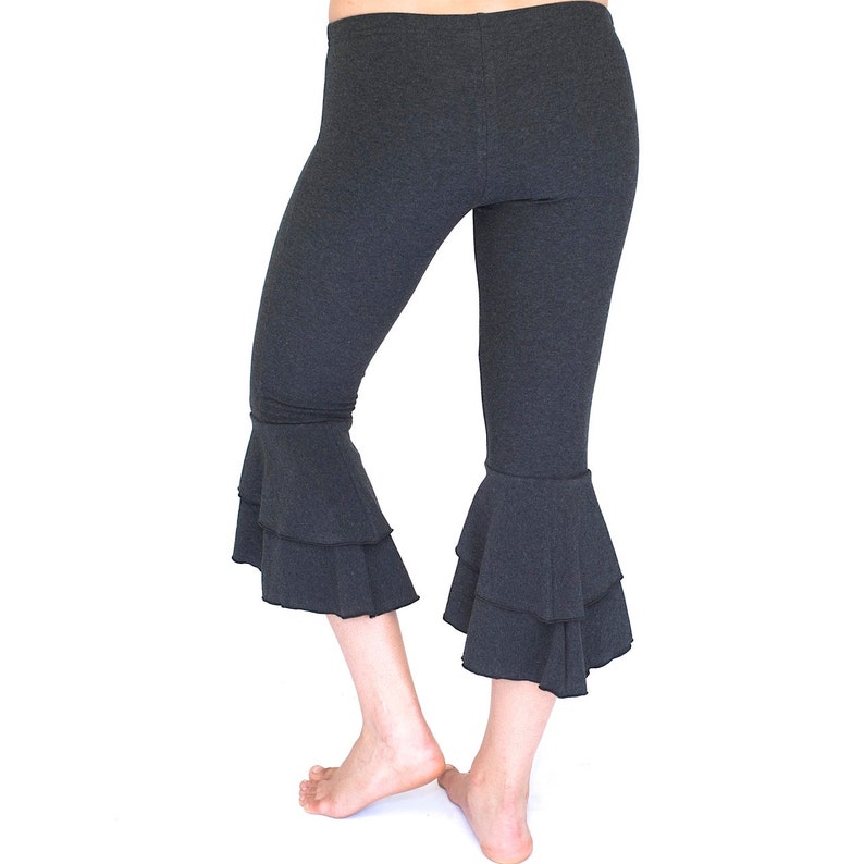 Ruffle Capri Pants / bloomers festival clothing RUFFLE CAPRIS yoga dance wear flare women's bottoms image 4