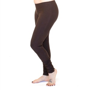 Womens Yoga Clothing, Ruched Leggings - SIMPLE LEGGINGS - festival and dance clothes
