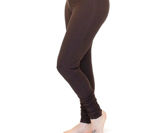 Womens Yoga Clothing, Ruched Leggings - SIMPLE LEGGINGS - festival and dance clothes