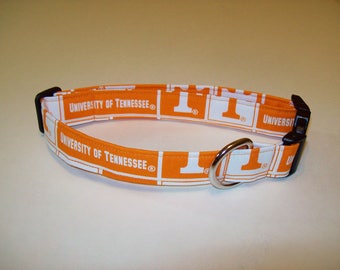 Awesome University Of Tennessee / Volunteers / Go Vols / Dog Collar / Adjustable / UT / Many NFL and College teams available upon request