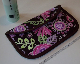 MINI Curling Iron Case / Mini Flat Iron Cover for Travel or the Gym (Insulated) - Boho Blossom - Orchid
