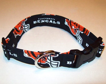Awesome ! Dog Collar // Who Dey // Cincinnati Bengals // Football// Adjustable  // Many NFL and College teams available upon request