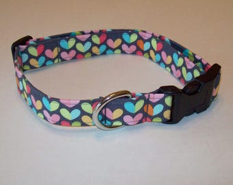 Awesome Hearts / Dog Collar / Adjustable / Pet Collar / Adorable