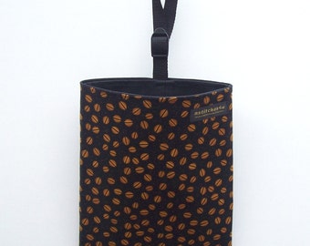 Car Litter Bag // Auto Trash Bag // Auto Litter Bag // Stay Open Design // Coffee Beans