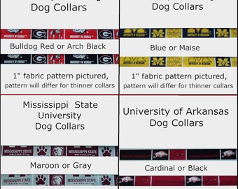 Awesome Dog Collars / University of Georgia / University of Michigan / University of Arkansas / Mississippi State University