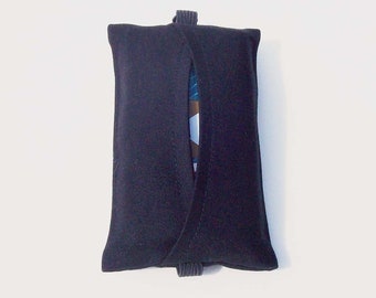 Auto Visor Tissue Cozy - Stylish Tissue Holder For Your Car - Solid Black