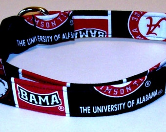 Awesome Dog Collar / Adjustable / Alabama / University Of Alabama / Roll Tide / Crimson Tide / College Teams