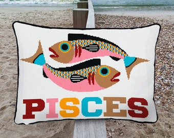 Pisces cross stitch kit - small