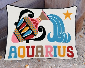 Aquarius cross stitch kit - small