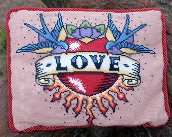 Love Tattoo Cross Stitch Kit - large