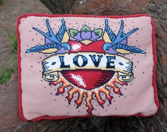 Love Tattoo Cross Stitch Kit - small