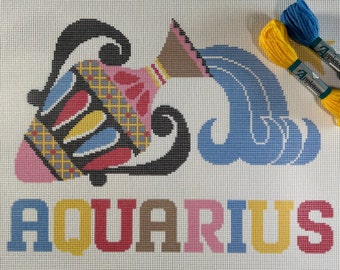 Aquarius needlepoint kit