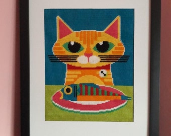 Cat needlepoint kit
