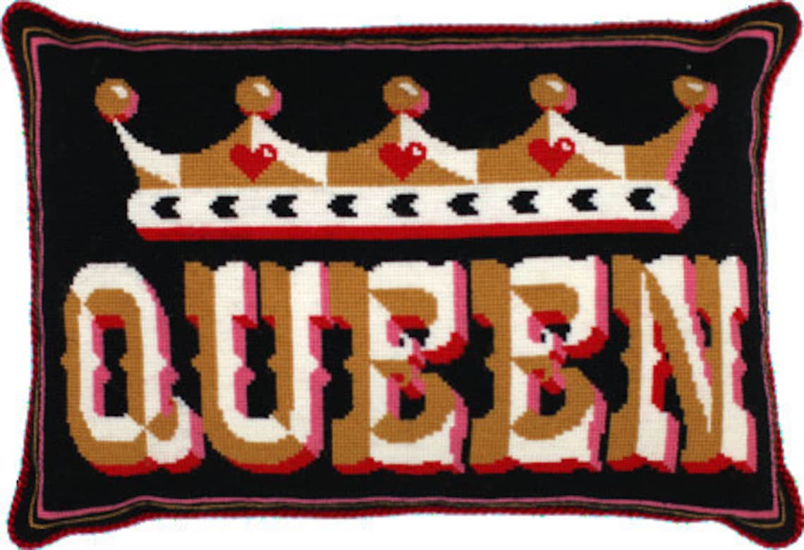 Queen Cross Stitch Kit Small Etsy