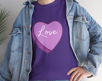 Valentines Love Women's T-Shirt, Valentine's Day Gift, Heart Graphic Tee, Romantic Shirt, Love Theme Clothing, Couples Matching Top