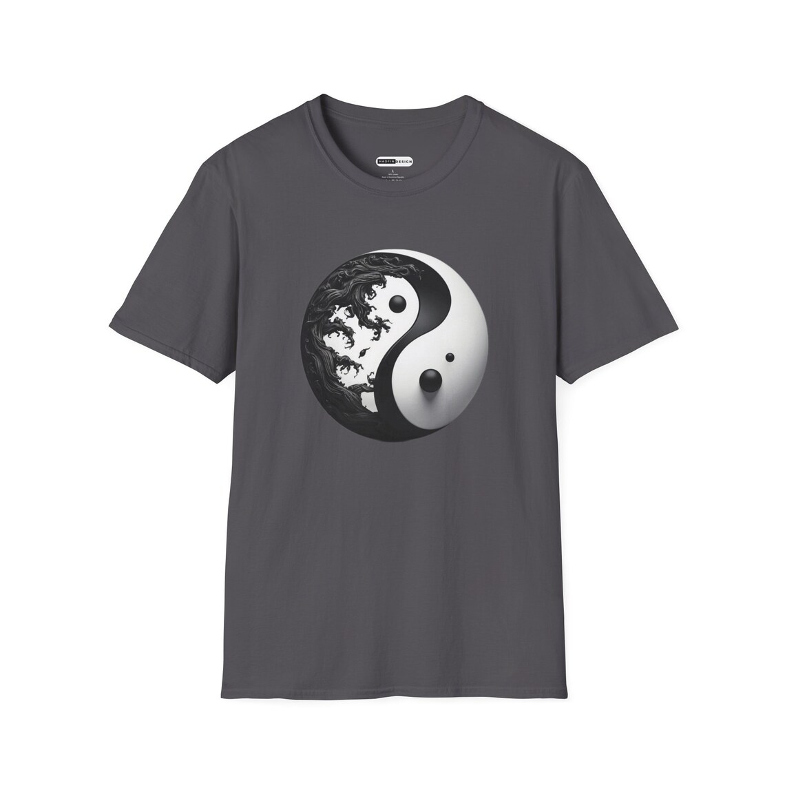 Stylish Yin Yang Tshirt, Zen Shirt, Yin Yang Shirt, Asian Style, Peaceful Design Shirt, Chinese