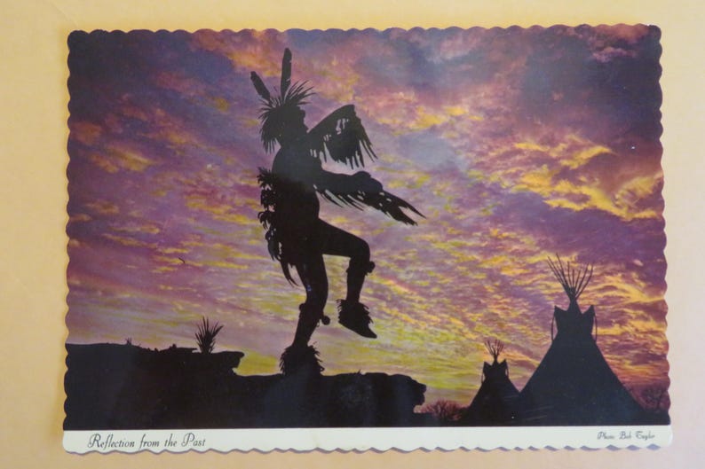 Native American Indian Reflections From the Past 1969 Vintage Postcard ...