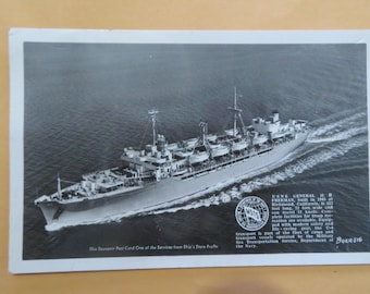 USNS General H.B. FREEMAN Naval Ship, 1943 Vintage RPPC Postcard