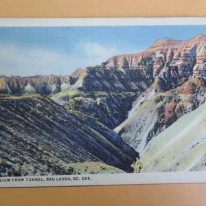 South Dakota: Badlands View from Tunnel Vintage Postcard