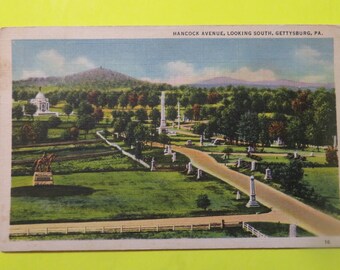 Pennsylvania Gettysburg Hancock Avenue Looking South Vintage Postcard/Travel Souvenir