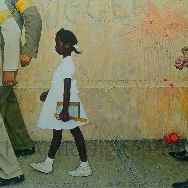 Ruby Bridges Digital Print| The Problem We All Live With by Norman Rockwell - Desegregation | Diversity | Civil Rights | PRINTABLE WALL ART