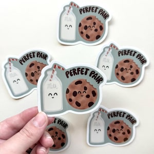 Perfect Pair Cookie Sticker |Chocolate Chip Cookie Sticker | Cute Food Sticker | Baking Sticker | Cookie Recipe Sticker | Vinyl Sticker