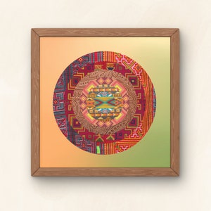 Unity in Diversity, Bahai-inspired wall art, Peace art, Harmony, Ethnical patterns, Cultural fusion, Multicultural décor, Ethnic motifs