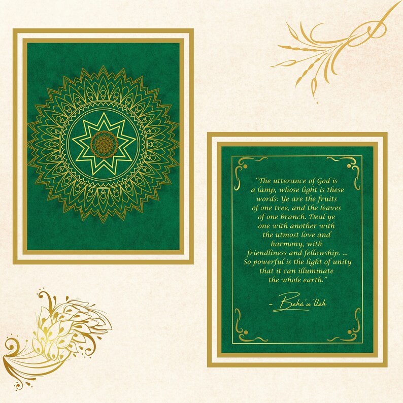 Baha'i-inspired Art, Unity in Diversity, Spiritual Wall Art, Oneness of ...