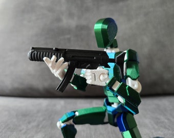 Figura de acción articulada de fusil de asalto para maniquí 13