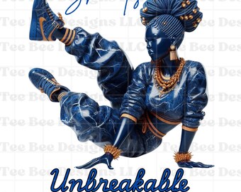 She Is Unbreakable Design, PNG T-shirt Design, Marble Break Dancer, Unbreakable Design