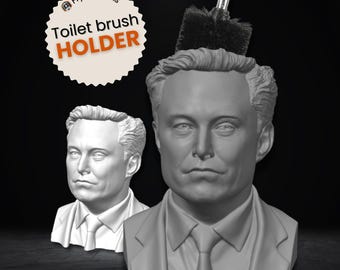 Elon Musk Toilet Brush Holder - FryDyWorks Official  – Funny Gag Gift, Political Novelty Bathroom Decor