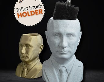 Putin Toilet Brush Holder | FryDyWorks Official | Hilarious Gag Gift | Political Satire | Funny Bathroom Decor | WC Brush Stand
