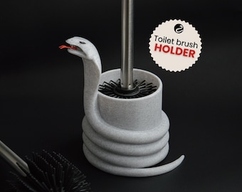 Snake Toilet Brush Holder, Unique Serpent Bathroom Decor, Funny Bathroom Accessory, Cobra Home Decor, Reptile Gift, Creepy Cool Housewarming