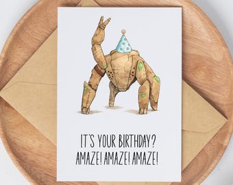 Rocky Inspired Birthday Card, Amaze Project Hail Mary Card, Funny Sci Fi Birthday Card, Fist My Bump Card, Nerdy Birthday Card, Space Fan