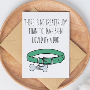 Personalized Pet Loss Card, Dog Sympathy Card, No Greater Joy, Thinking of Your, Rainbow Bridge, Sorry For Your, Pet Memorial Greeting Card
