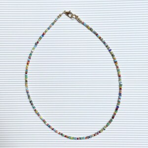 Beaded Necklace, Summer Jewelry, Chocker, Colored Necklace, Seed Bead Choker