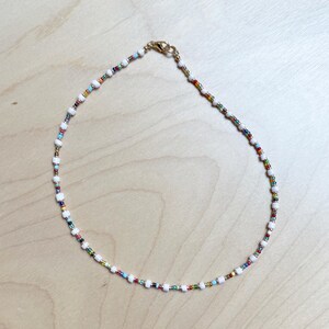 colorful beaded necklace, gift for her