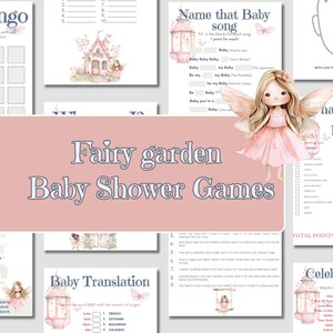 Fairy Garden shower printable game, baby shower fairies cute, whimsical baby shower, BA12, fairy garden baby shower