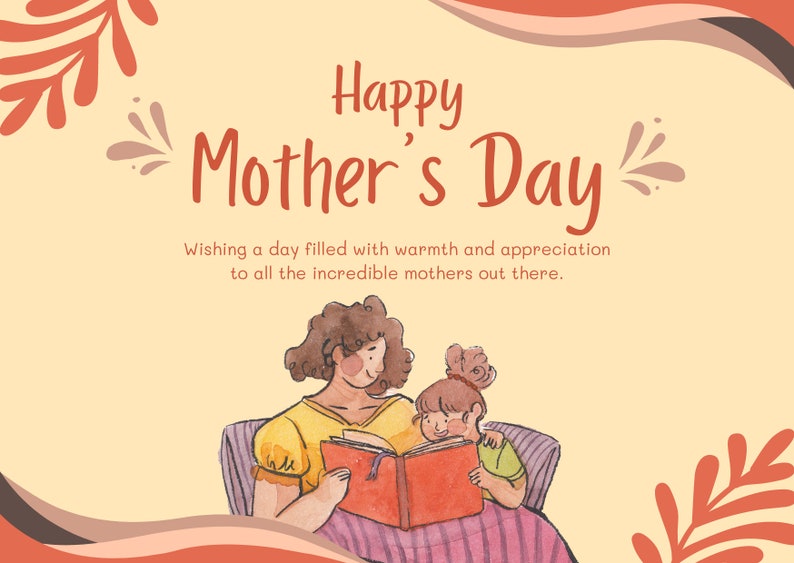 Printable Mother's Day Cute Card, Cute Mother's Day Card - Etsy
