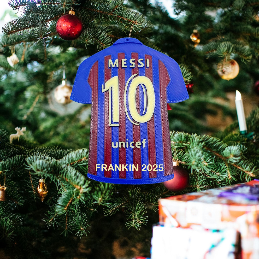 Messi Tree Personalized Barcelona Messi Home Jersey Ornament for Christmas Trees ...